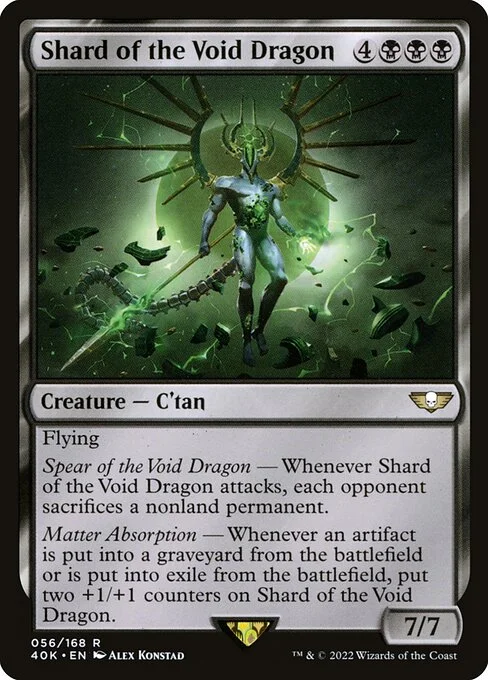 Shard of the Void Dragon, carta Magic di tipo Creature — C'tan illustrata da Alex Konstad