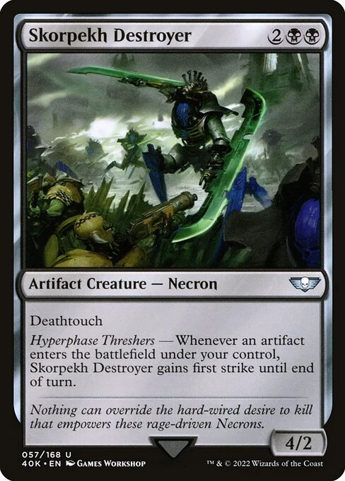 Skorpekh Destroyer, carta Magic di tipo Artifact Creature — Necron illustrata da Games Workshop