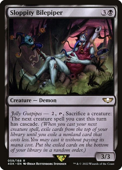 Sloppity Bilepiper, carta Magic di tipo Creature — Demon illustrata da Ørjan Ruttenborg Svendsen