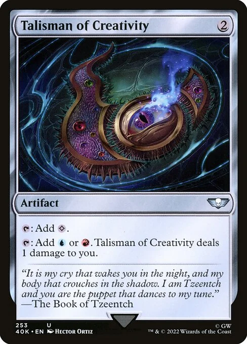 Talisman of Creativity, carta Magic di tipo Artifact illustrata da Hector Ortiz