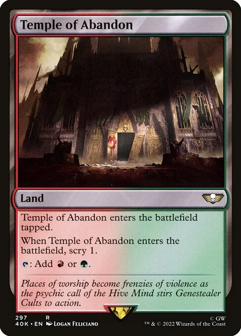 Temple of Abandon, carta Magic di tipo Land illustrata da Logan Feliciano