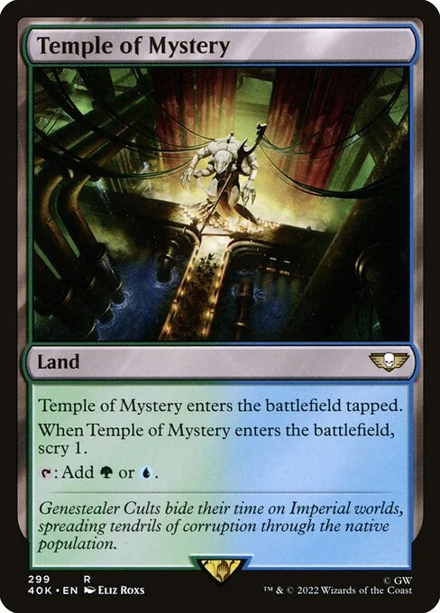 Temple of Mystery, carta Magic di tipo Land illustrata da Eliz Roxs