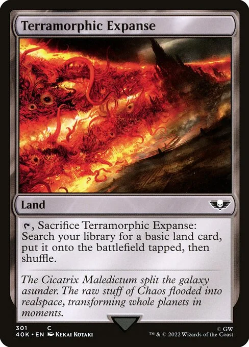 Terramorphic Expanse, carta Magic di tipo Land illustrata da Kekai Kotaki