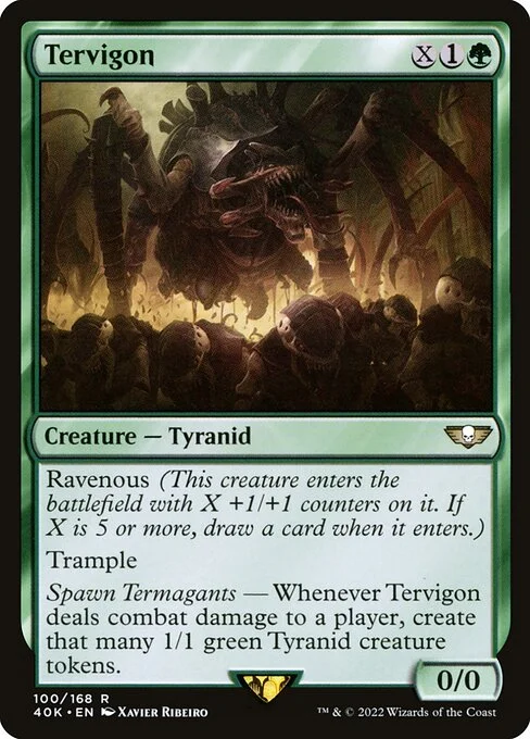 Tervigon, carta Magic di tipo Creature — Tyranid illustrata da Xavier Ribeiro