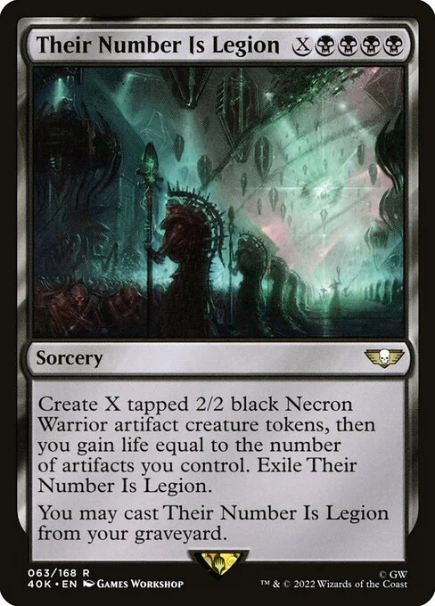 Their Number Is Legion, carta Magic di tipo Sorcery illustrata da Games Workshop
