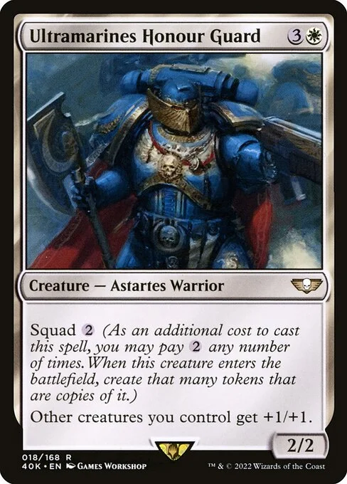 Ultramarines Honour Guard, carta Magic di tipo Creature — Astartes Warrior illustrata da Games Workshop