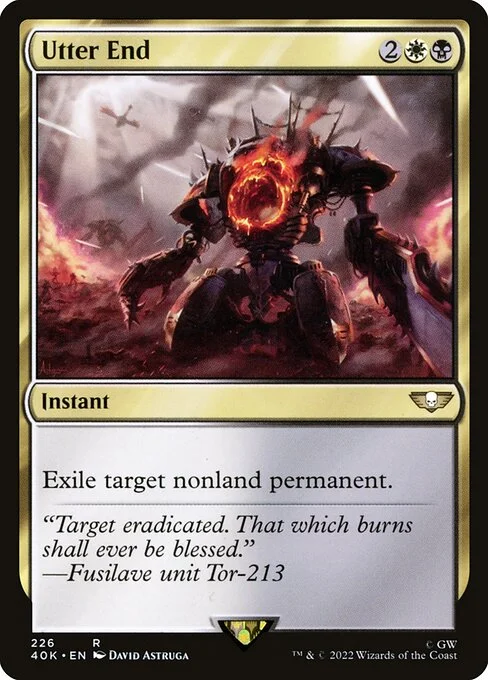 Utter End, carta Magic di tipo Instant illustrata da David Astruga