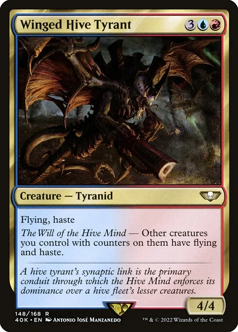Winged Hive Tyrant, carta Magic di tipo Creature — Tyranid illustrata da Antonio José Manzanedo
