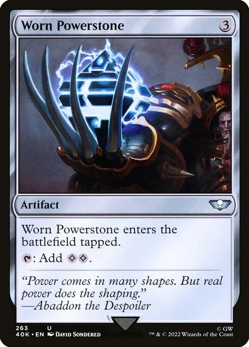 Worn Powerstone, carta Magic di tipo Artifact illustrata da David Sondered