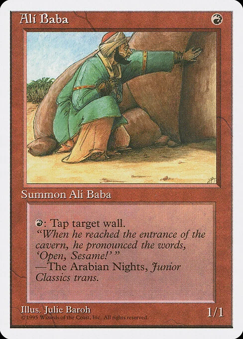 Ali Baba, carta Magic di tipo Creature — Human Rogue illustrata da Julie Baroh