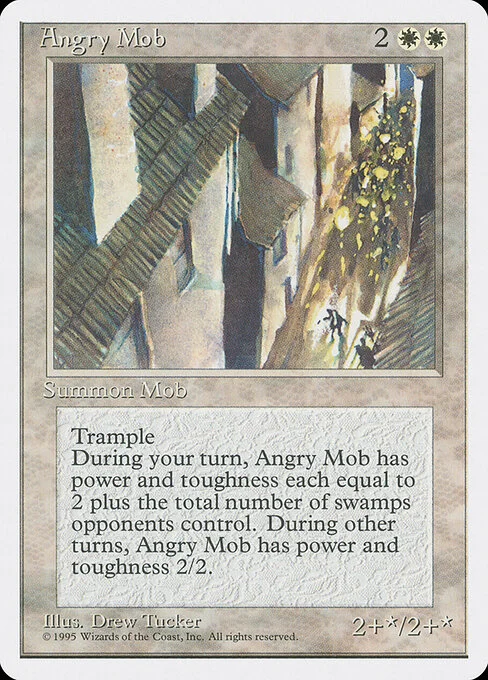 Angry Mob, carta Magic di tipo Creature — Human illustrata da Drew Tucker