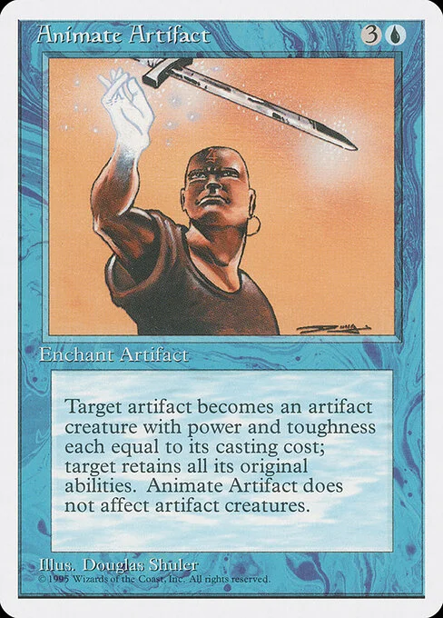 Animate Artifact, carta Magic di tipo Enchantment — Aura illustrata da Douglas Shuler