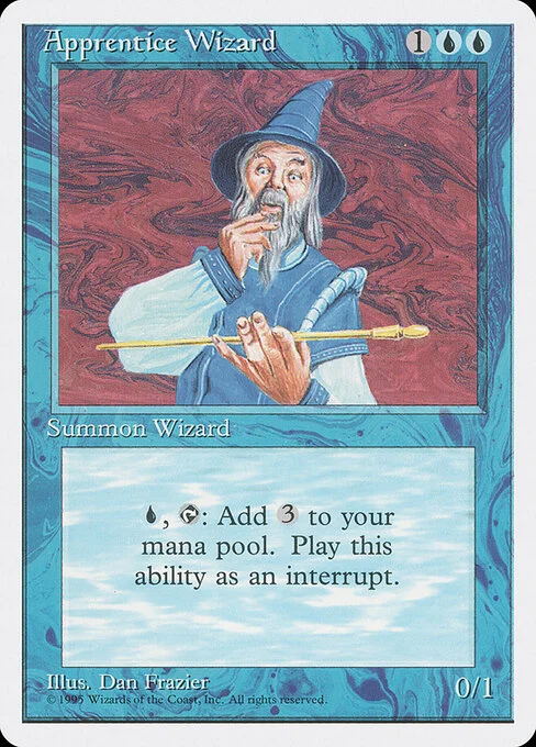 Apprentice Wizard, carta Magic di tipo Creature — Human Wizard illustrata da Dan Frazier