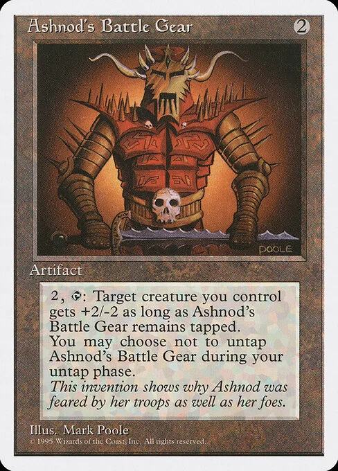 Ashnod's Battle Gear, carta Magic di tipo Artifact illustrata da Mark Poole