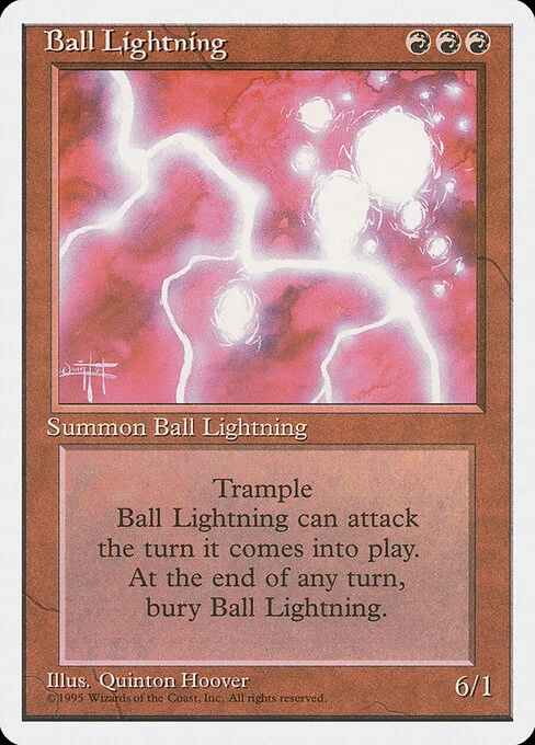 Ball Lightning, carta Magic di tipo Creature — Elemental illustrata da Quinton Hoover