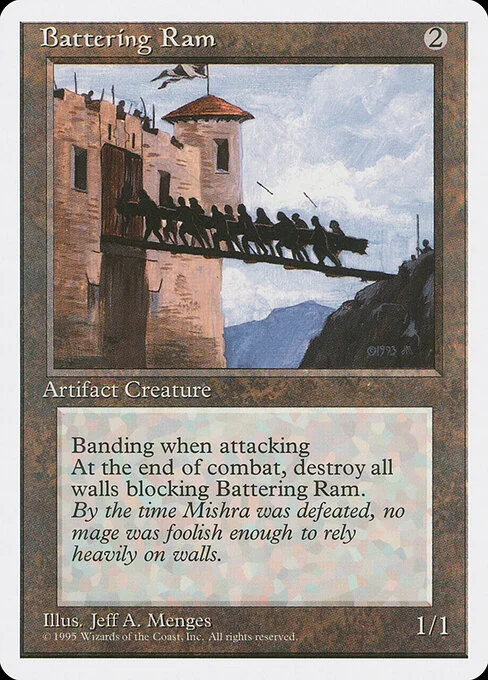 Battering Ram, carta Magic di tipo Artifact Creature — Construct illustrata da Jeff A. Menges