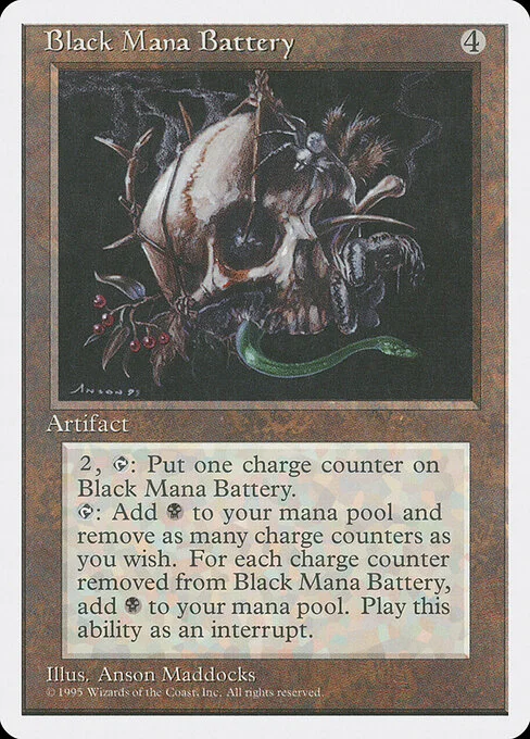 Black Mana Battery, carta Magic di tipo Artifact illustrata da Anson Maddocks