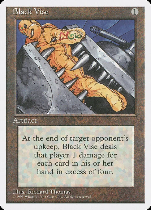 Black Vise, carta Magic di tipo Artifact illustrata da Richard Thomas