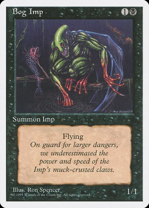 Bog Imp, carta Magic di tipo Creature — Imp illustrata da Ron Spencer