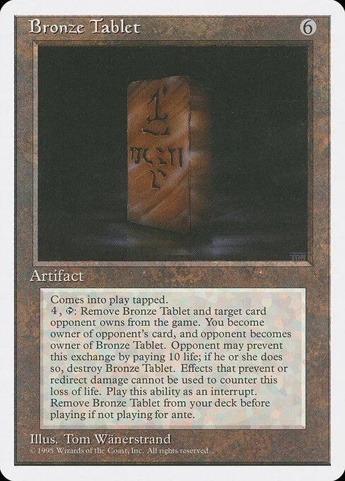 Bronze Tablet, carta Magic di tipo Artifact illustrata da Tom Wänerstrand