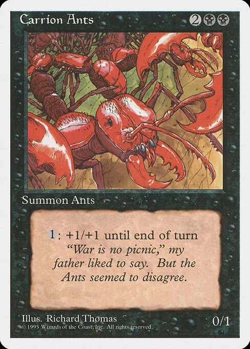 Carrion Ants, carta Magic di tipo Creature — Insect illustrata da Richard Thomas