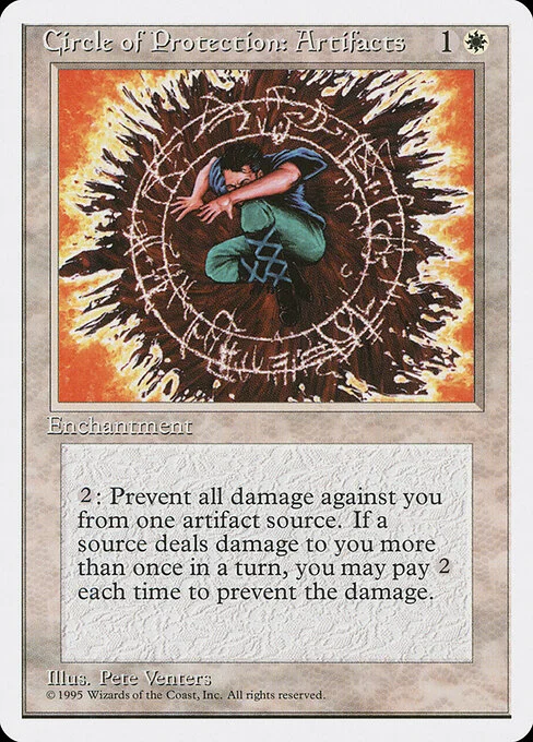 Circle of Protection: Artifacts, carta Magic di tipo Enchantment illustrata da Pete Venters
