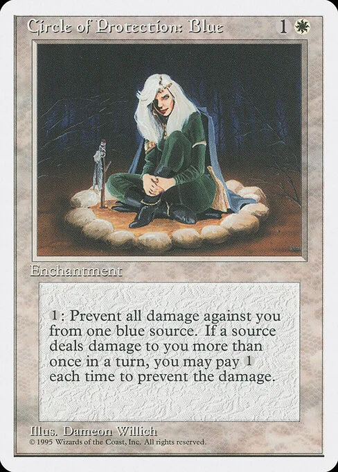 Circle of Protection: Blue, carta Magic di tipo Enchantment illustrata da Dameon Willich
