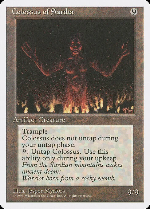 Colossus of Sardia, carta Magic di tipo Artifact Creature — Golem illustrata da Jesper Myrfors
