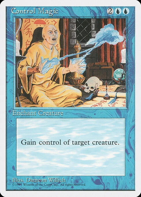 Control Magic, carta Magic di tipo Enchantment — Aura illustrata da Dameon Willich