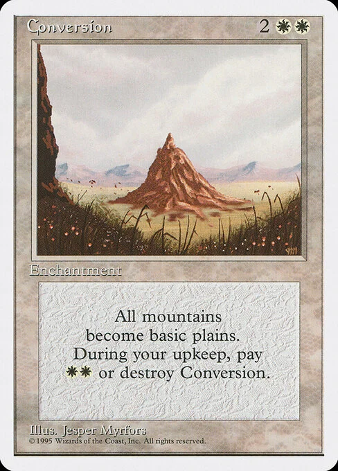 Conversion, carta Magic di tipo Enchantment illustrata da Jesper Myrfors