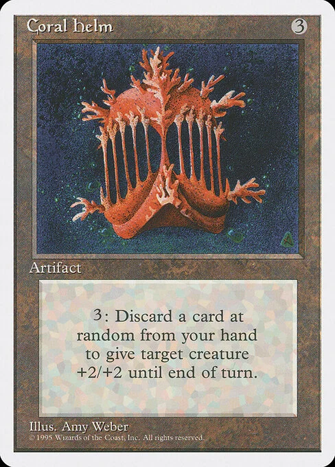 Coral Helm, carta Magic di tipo Artifact illustrata da Amy Weber