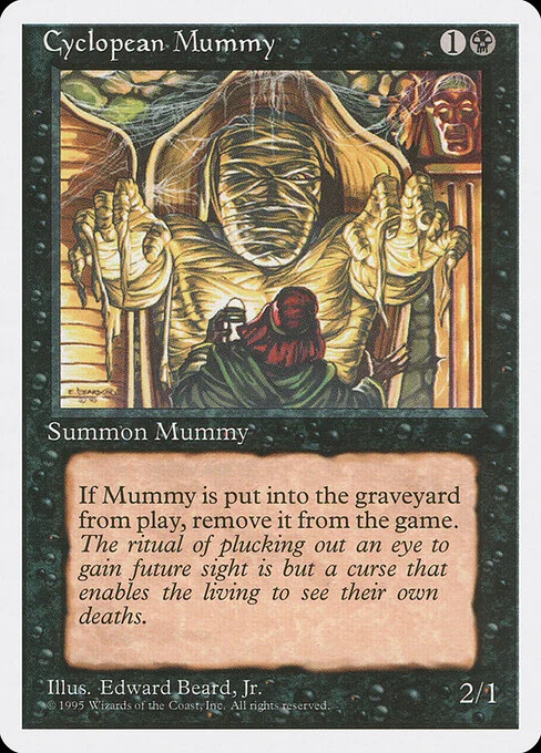Cyclopean Mummy, carta Magic di tipo Creature — Zombie illustrata da Edward P. Beard, Jr.