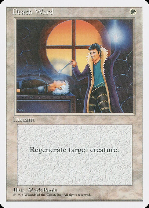 Death Ward, carta Magic di tipo Instant illustrata da Mark Poole