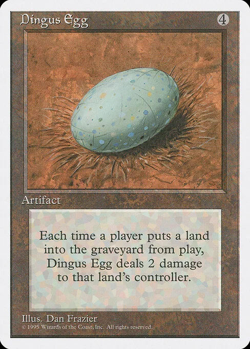 Dingus Egg, carta Magic di tipo Artifact illustrata da Dan Frazier
