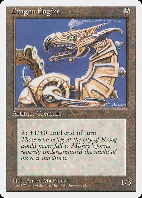 Dragon Engine, carta Magic di tipo Artifact Creature — Construct illustrata da Anson Maddocks