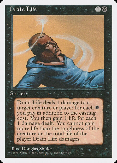 Drain Life, carta Magic di tipo Sorcery illustrata da Douglas Shuler