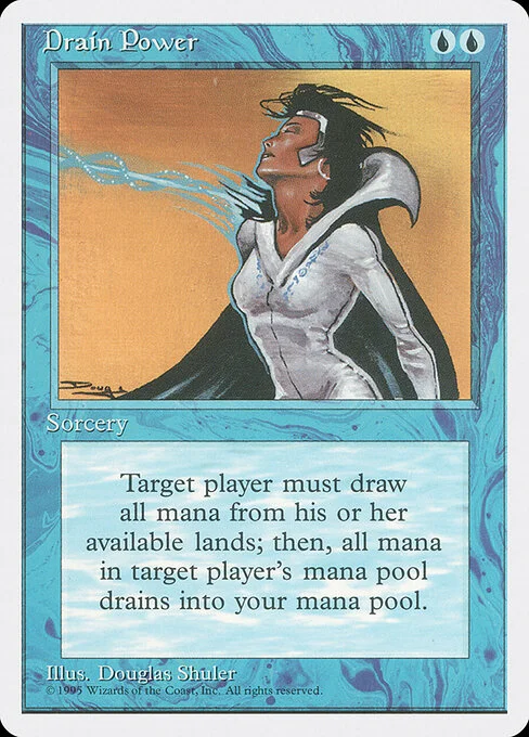 Drain Power, carta Magic di tipo Sorcery illustrata da Douglas Shuler