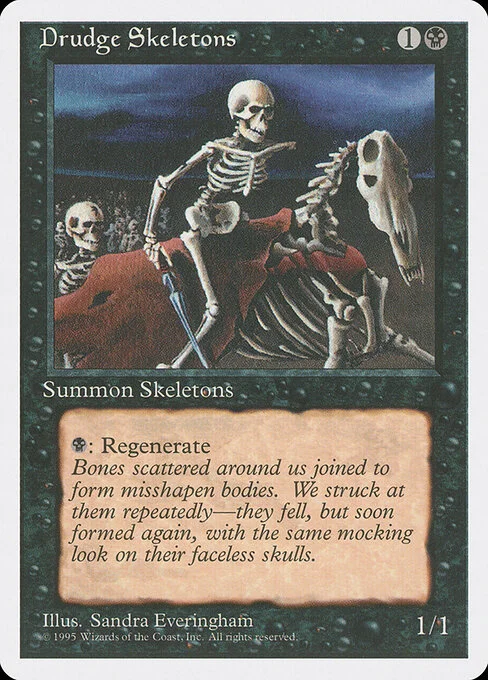Drudge Skeletons, carta Magic di tipo Creature — Skeleton illustrata da Sandra Everingham