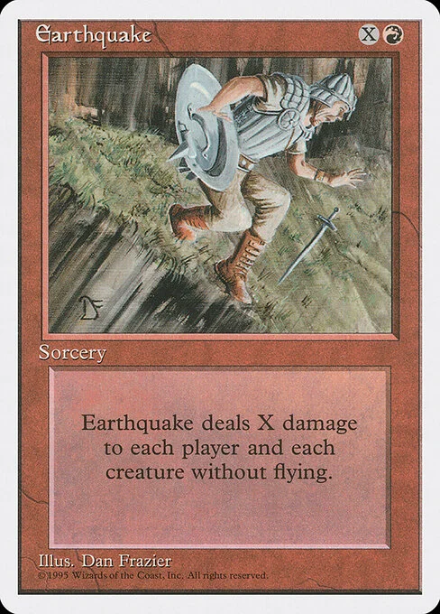 Earthquake, carta Magic di tipo Sorcery illustrata da Dan Frazier