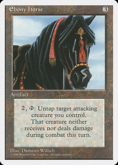 Ebony Horse, carta Magic di tipo Artifact illustrata da Dameon Willich