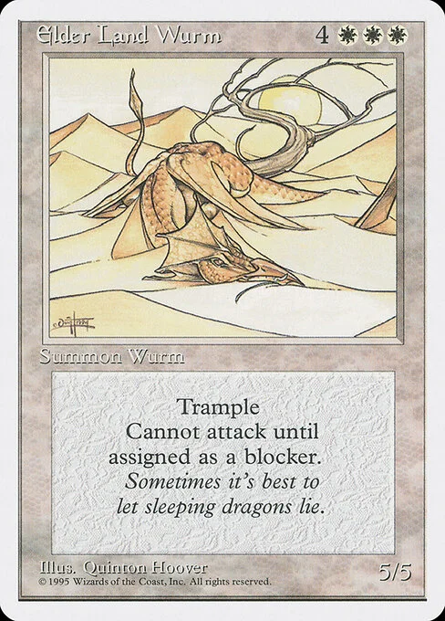 Elder Land Wurm, carta Magic di tipo Creature — Dragon Wurm illustrata da Quinton Hoover
