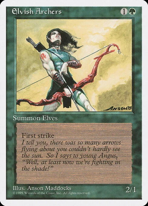 Elvish Archers, carta Magic di tipo Creature — Elf Archer illustrata da Anson Maddocks