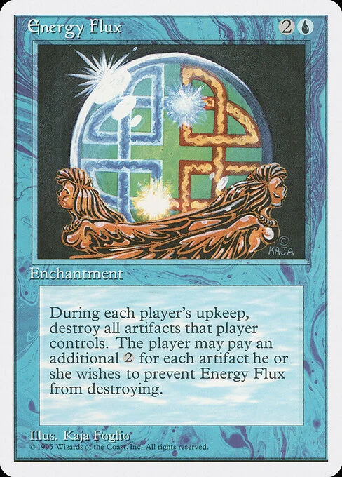 Energy Flux, carta Magic di tipo Enchantment illustrata da Kaja Foglio