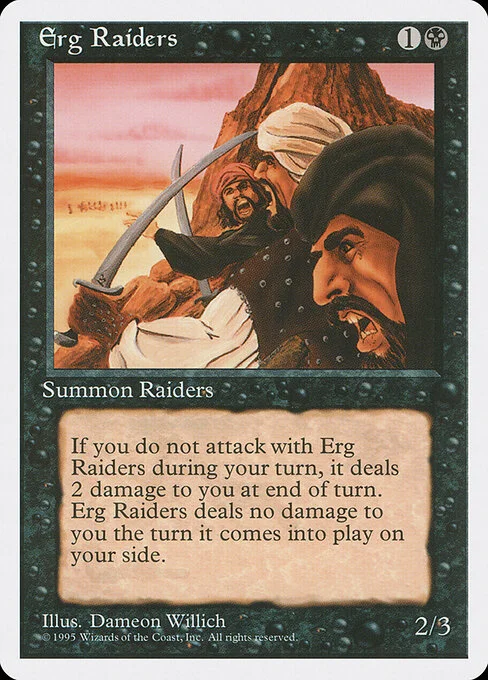 Erg Raiders, carta Magic di tipo Creature — Human Warrior illustrata da Dameon Willich