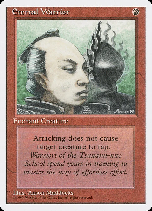 Eternal Warrior, carta Magic di tipo Enchantment — Aura illustrata da Anson Maddocks