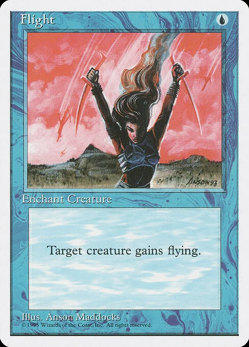 Flight, carta Magic di tipo Enchantment — Aura illustrata da Anson Maddocks