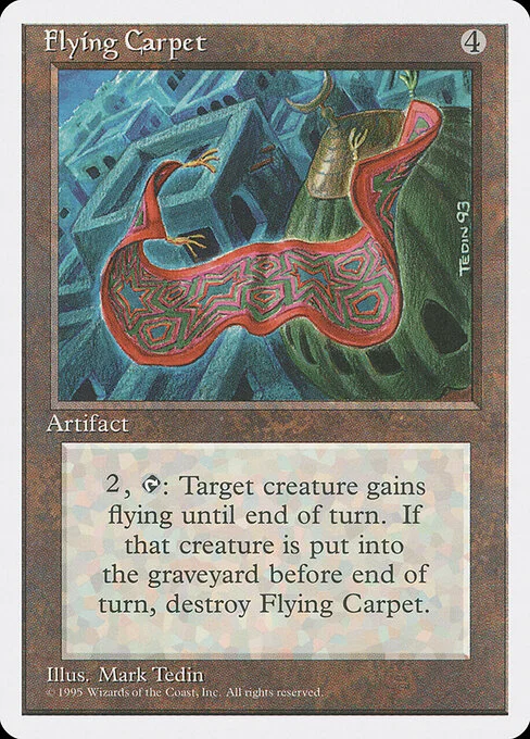 Flying Carpet, carta Magic di tipo Artifact illustrata da Mark Tedin