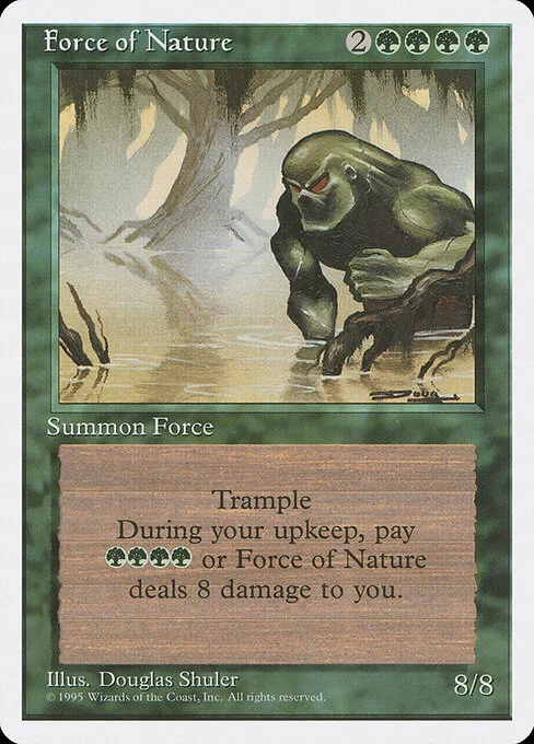 Force of Nature, carta Magic di tipo Creature — Elemental illustrata da Douglas Shuler