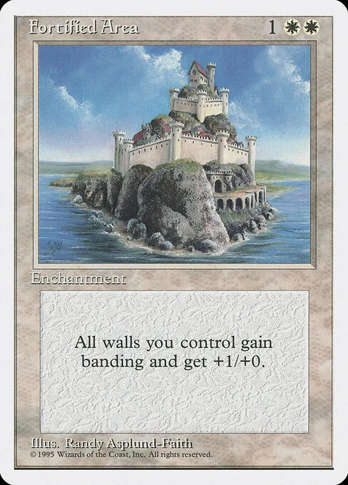 Fortified Area, carta Magic di tipo Enchantment illustrata da Randy Asplund-Faith