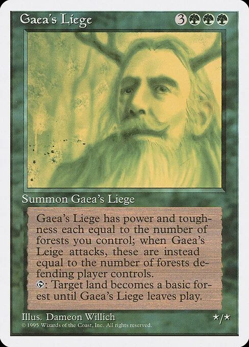 Gaea's Liege, carta Magic di tipo Creature — Avatar illustrata da Dameon Willich